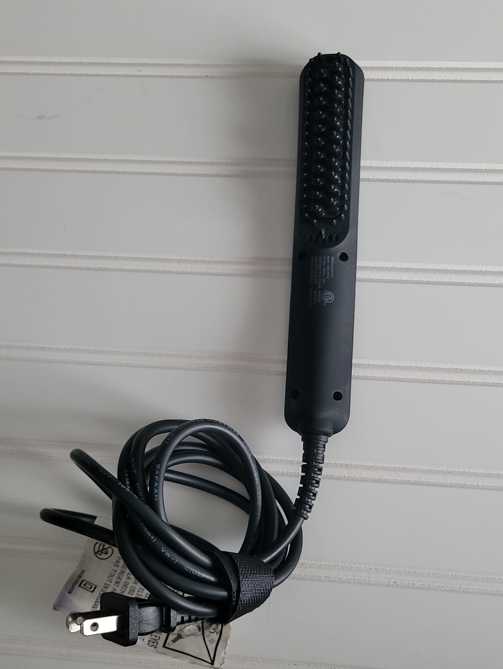 Black Men's Beard Straightener Brush